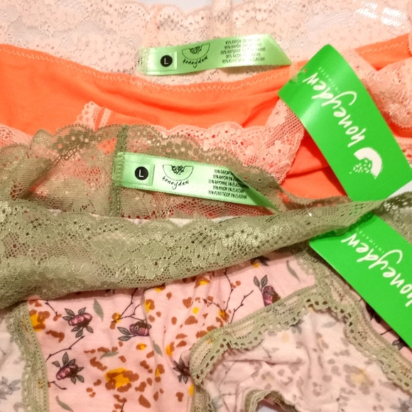 2 RAYON Honeydew HIPSTER PANTIES L - Picture 2 of 8